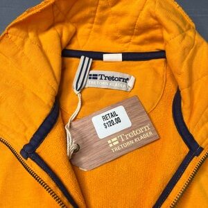 Tretorn Sweden Half Zip Pullover Sweatshirt Flame, NWT, Size Small
